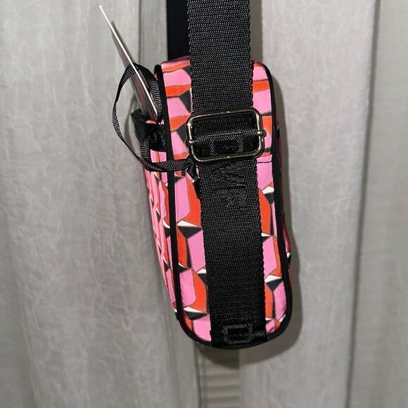 DVF x Target Modern Geo Black Pink Red Navy White Nylon Camera Crossbody Bag - Picture 4 of 13